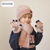 Kinder Hut Schal Handschuhe Dreiteiliges Winter Jungen Outdoor Warmes Fleece Gestrickte Wollmütze