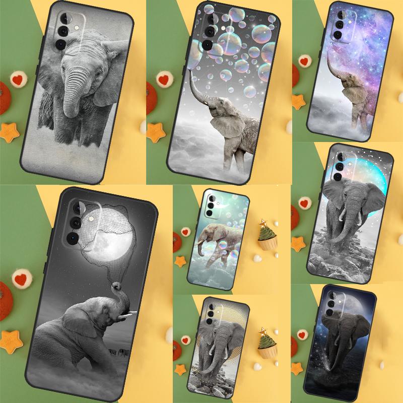 Elephants Colored Case For Samsung Galaxy A54 A34 A14 A15 A35 A55 A52 A32 A12 A51 A71 A13 A23 A33 A53 Cover