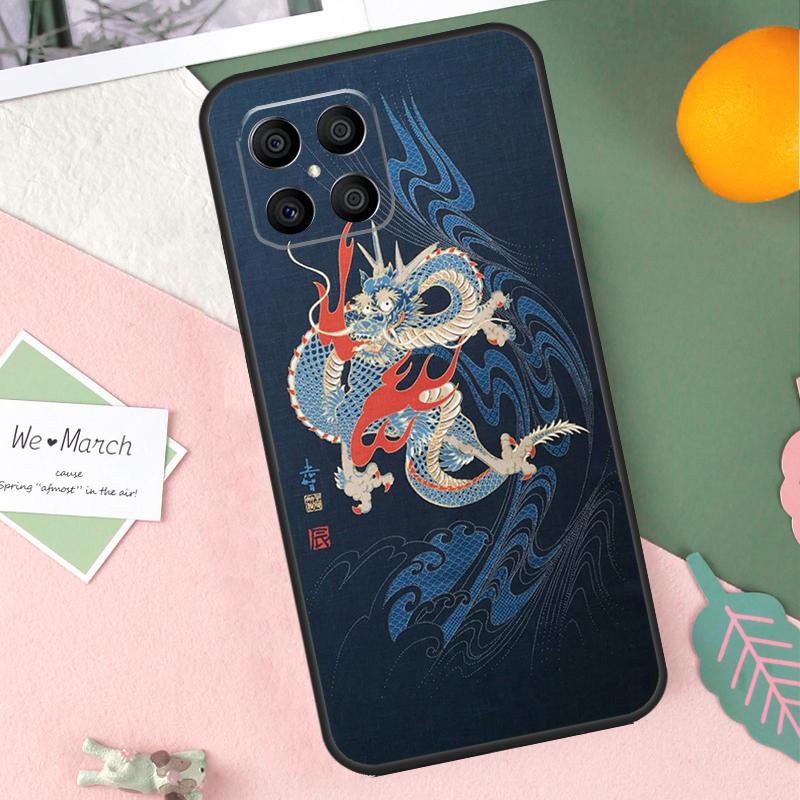 Japanese Dragon Style Case For Honor X8b X9b X9c X9a X8a X8 X9 50 70 90 Lite Honor 200 Lite Magic 7 5 6 Pro Cover