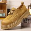 Fashion Breathable Male Casual Leather Shoes Thick Bottom Business Flats Men Fashion Walking Shoes Tenis Masculino Oxford Shoes Sneakers