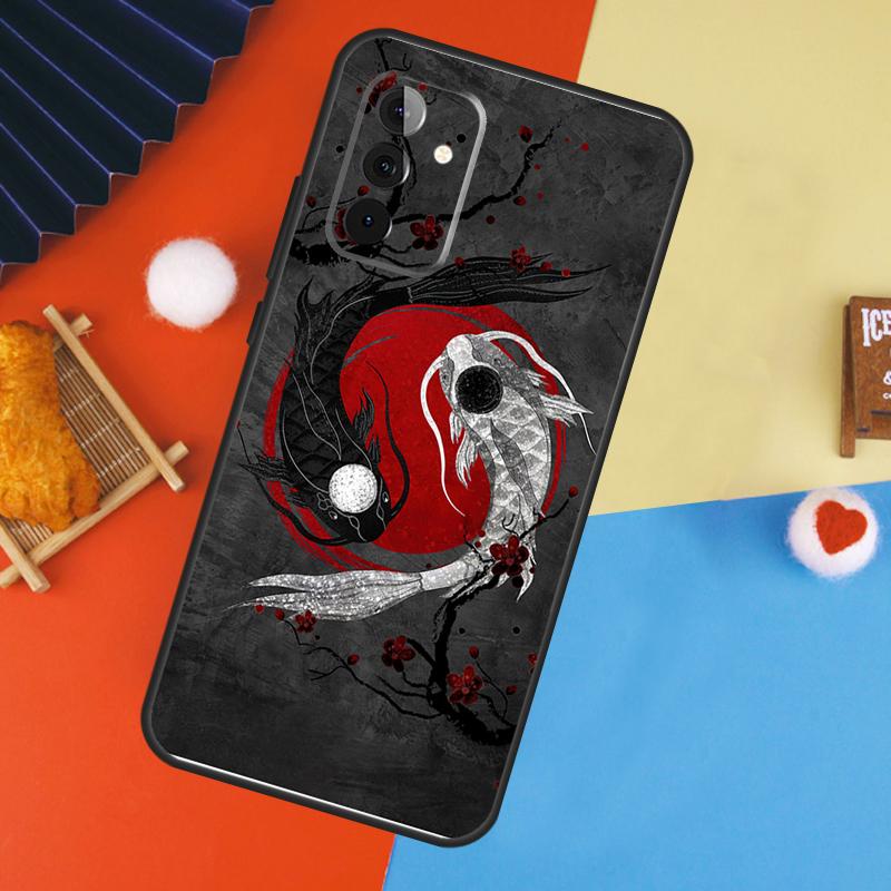 Koi Fisch Yin Yang Kunst Hülle Für Samsung Galaxy A54 A34 A14 A55 A35 A33 A53 A13 A23 A17 A06 A16 A56 A36 A52 A32 A15
