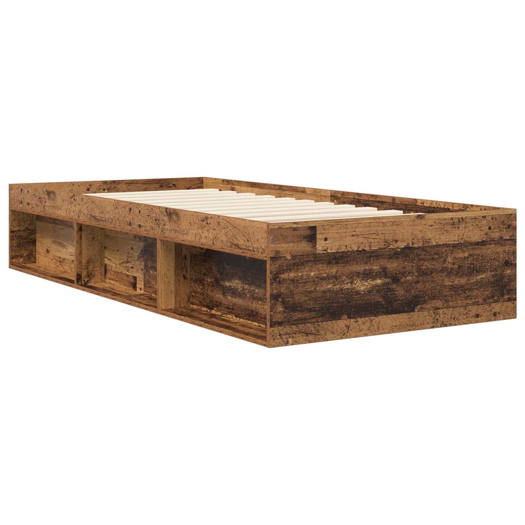 Bed Frame with Storage Reclaimed Wood 80 x 200 cm Engineered Wood