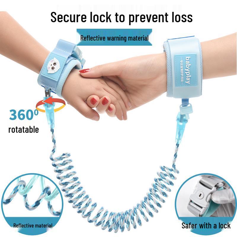Children's Anti-Lost Wristband & Leash - Reflective Key Style for Toddlers & Strollers