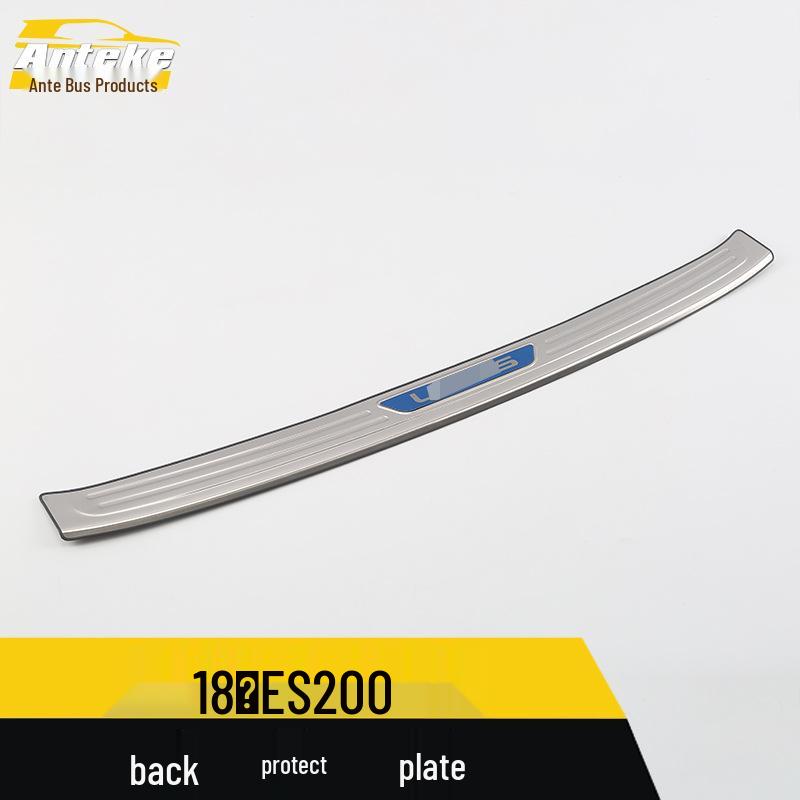 Stainless Steel Rear Guard Plate & Trunk Protection Sticker for 18 ES200