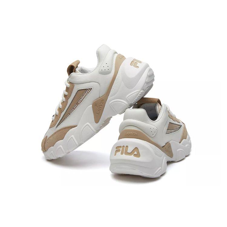 Lanvin X Fila Fashion Sneakers Comfortable Versatile Low-Top Casual Shoes Women Sneakers White Yellow F12W144145FSN