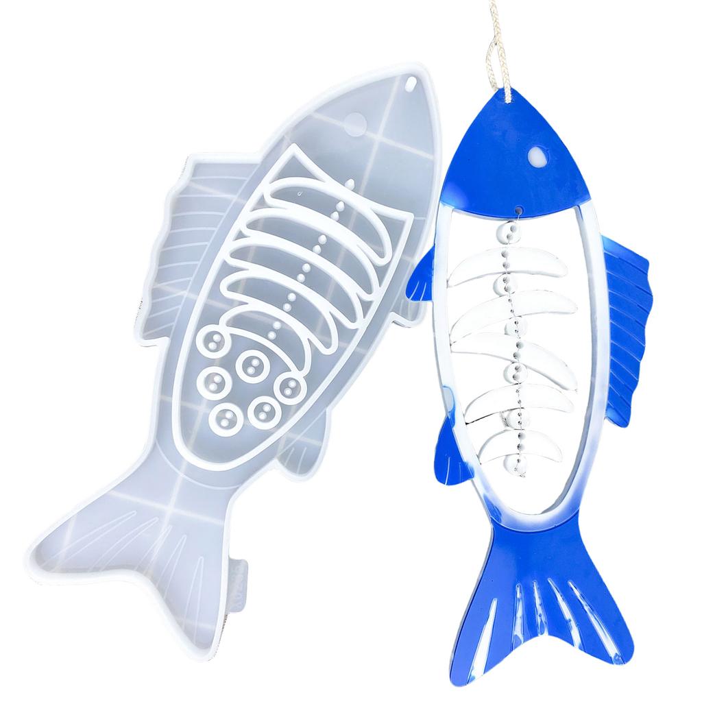 Matrițe Flexibile din Silicon Os de Pește Matrițe pentru Confecționarea Bijuteriilor Textură Siliconică Potrivită pentru Pandantiv Colier și Brățară