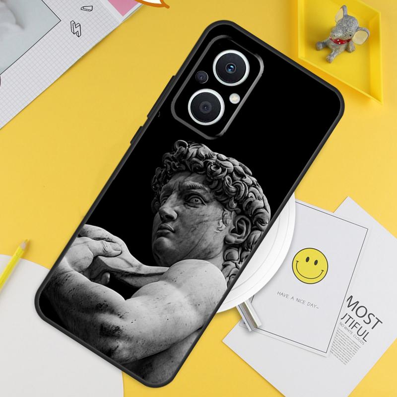 Greek Aesthetics Plaster statue For OPPO Reno 13F 11F 12F 14F 10 11 12 13 14 Pro 8T 7 8 Lite OPPO Find X8 X6 X5 X9 Pro Case