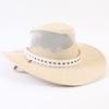 Western Cowboy Hat Men and Women Summer Breathable Sunscreen Visor Hat Big Brim Outdoor Travel Straw Top Hat