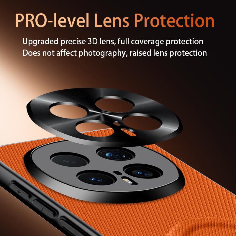 Luxury Kevlar Texture Leather for Magsafe Magnetic Case for Honor X70 X60 X60Pro X50 X9D X9C X7C Lens Anti-Scratch Protect Cover