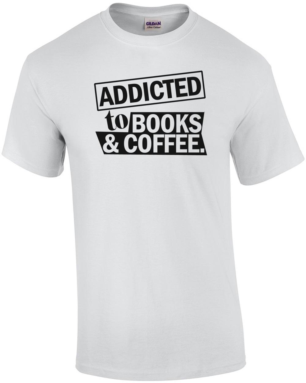 Футболка «Зависим от книг и кофе» Унисекс S