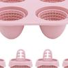 Baby Silicone Popsicle Mold with Handles 4-Cavity Mini Ice Cream Mold for Teething Relief Freezing Treats Maker for Toddlers Kids