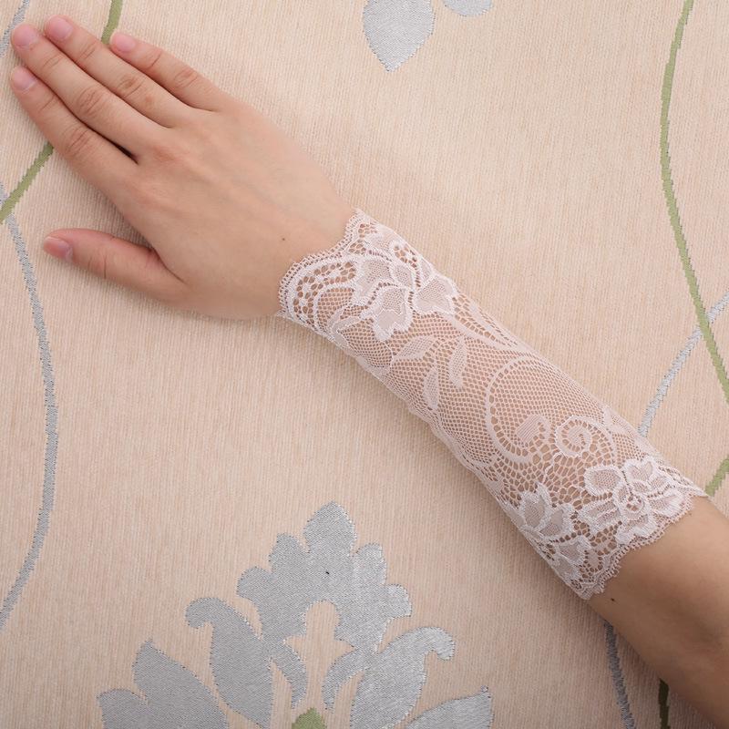 Summer Thin Lace Wrist Support - Women's Breathable Scar Cover Tattoo Sun Protection Gloves