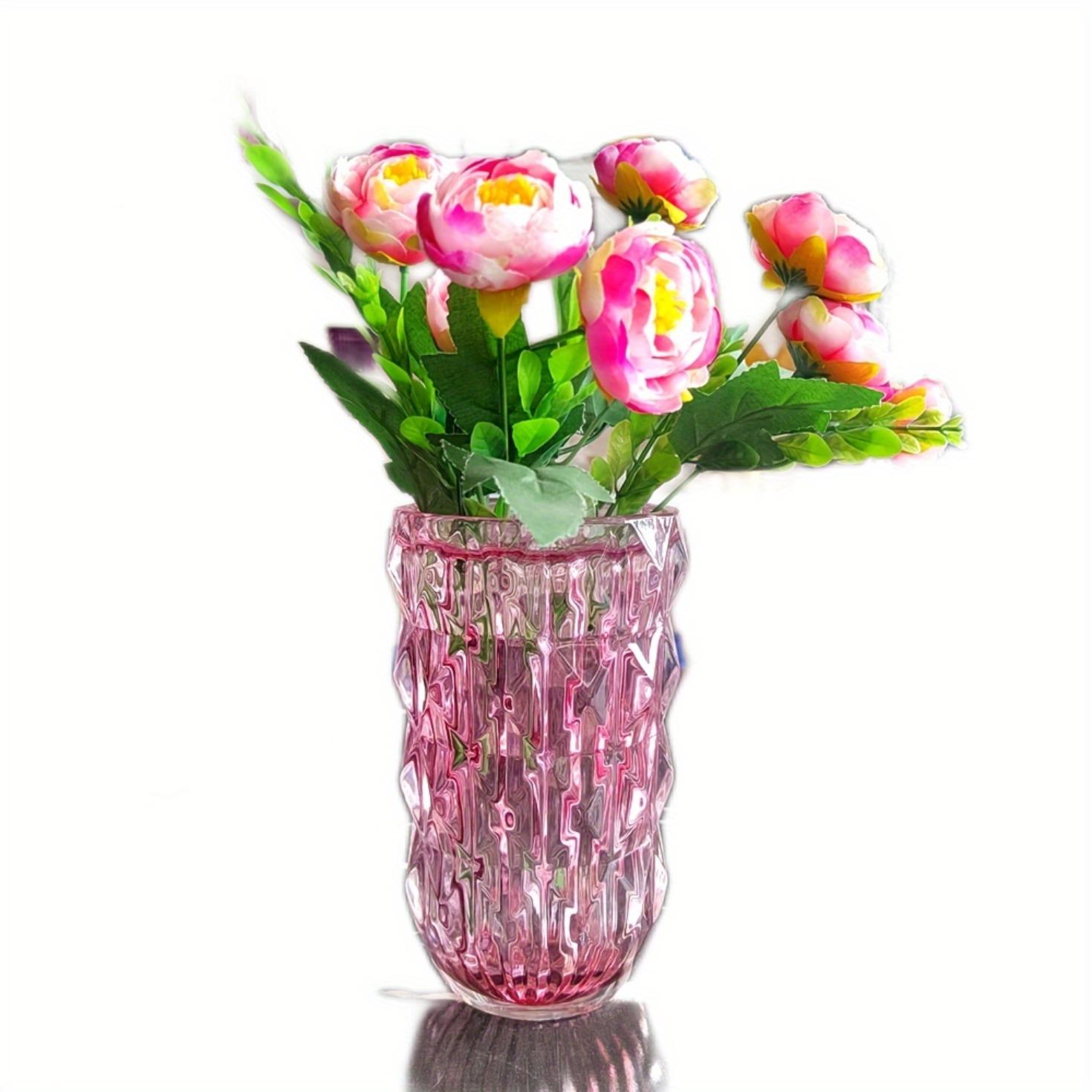 

Кругла багатоколірна ваза з кришталевого скла 1шт для домашнього декору на весілля чи подарунок