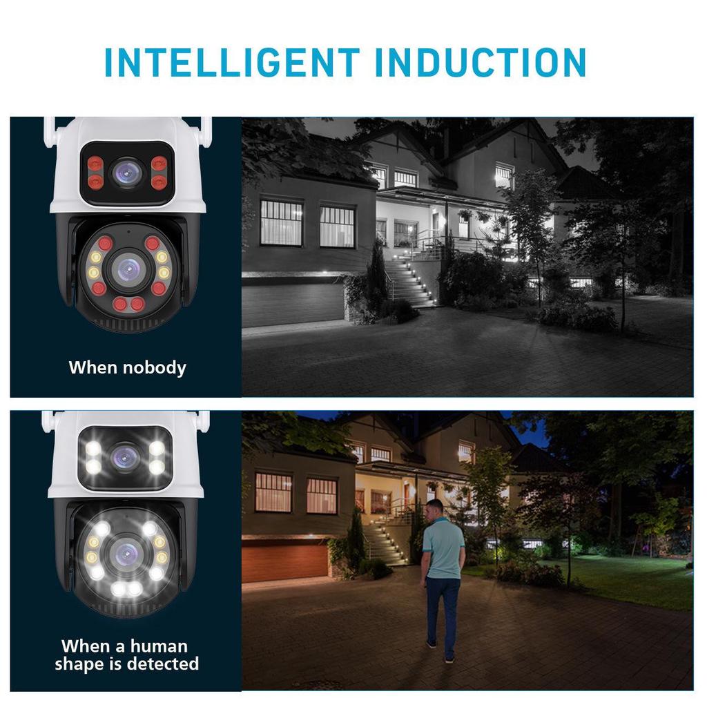 ICSEE A25 Smart Outdoor PTZ Camera with HD Wireless Binocular, Mobile Remote, Full-Color Night Vision