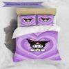 3pcs Sanrio Kuromi pattern bedding set duvet cover set includes duvet cover &pillowcases, perfect all season bedroom decoration & gift