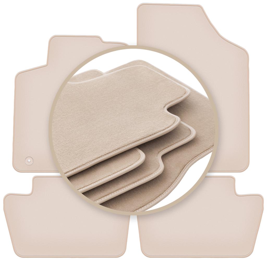 PREMIUM beige floor mats for: Citroen C4 I coupe, hatchback 2004-2010