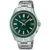 Oceanus Manta OCW-S400-3AJF Men's Watch, Silver/Green, Bluetooth, Radio Solar, Sapphire Crystal