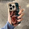 Phone Case: 2D Flat Lambskin Suitable for iPhone 18 17 16 15 14 13 Pro Film Protective Case,vintage Rose, Christmas and Halloween Gift
