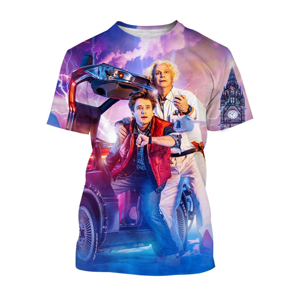 Summer fashion fantasy 3D printed movie short sleeved cool technology interstellar personality T-shirt