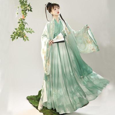 Chinese Original Hanfu Style Suit for Women In Wei and Jin Dynasties