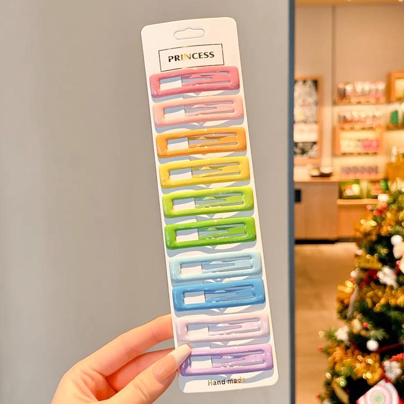 Dopamine Color Bangs Hair Clip Sideburns for Kids & Women - Duckbill Hairpin Headwear