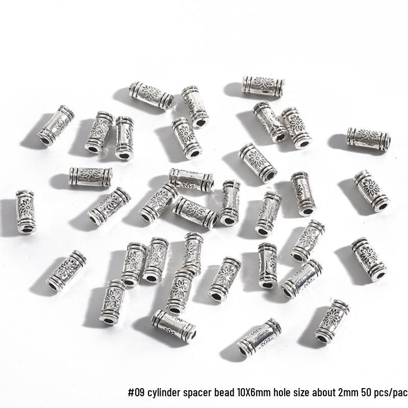 DIY Alloy Cylinder Spacer Beads & Caps for Bracelets & Necklaces