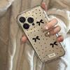 The New Polka Dot Bow Is Suitable for iPhone11promax Mobile Phone Case 11pro Transparent TPU Space Case Fine Hole.