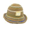 Autumn and Winter Imitation Mink Striped Knitted Wide-brimmed Bucket Hat for Men and Women, Small Fresh College Style Warm Basin Hat