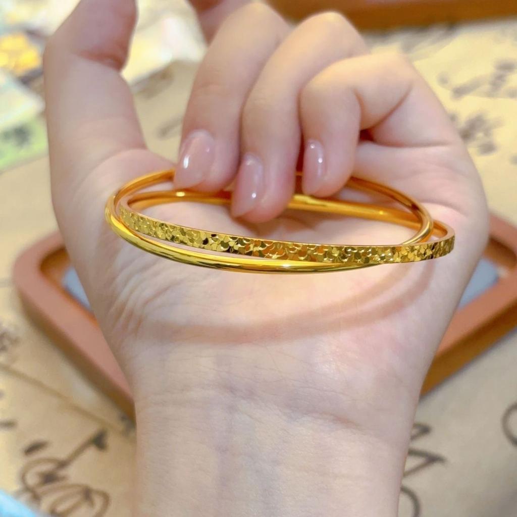 Crushed Ice Double Ring Bracelet Women's Bracelet Niche Light Luxury High-end Bracelet