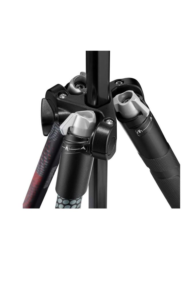 Manfrotto Element MII Travel Aluminum Tripod 8kg Load Maximum Height Folded Ball Carrying JP A00015BMN Tripod, 4-Section Kit, Red, Lightweight, 1.55kg