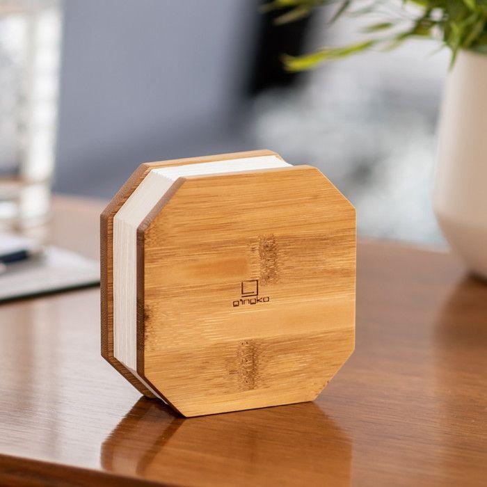 Lampe à poser - GINGKO - Accordion - Bois naturel - Rechargeable USB - LED 3W