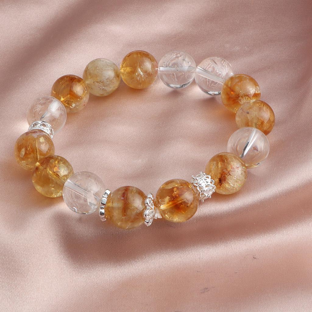 Natural Citrine Bracelet Exquisite Wealth Gathering Good Luck Bead Bracelet