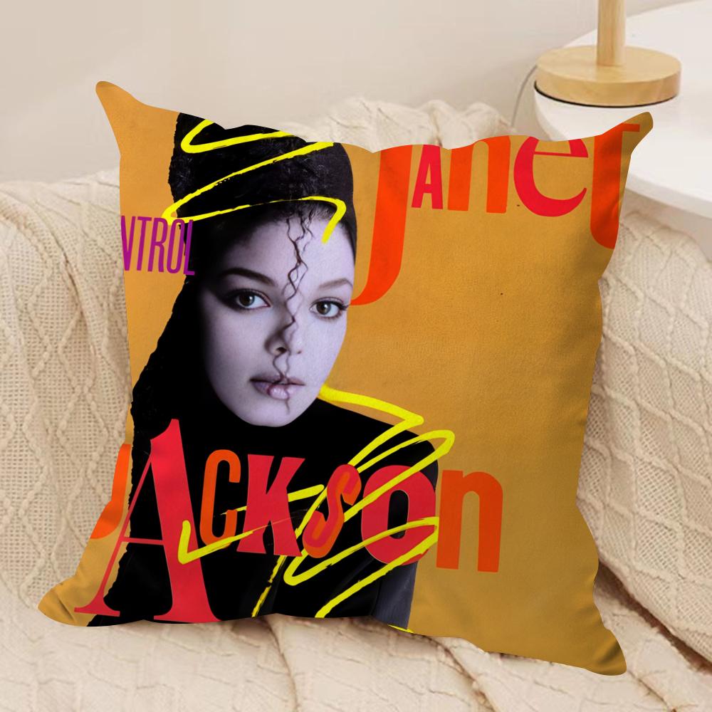 JJanet JJackson Cushion Cover Soft Plush Fabric DoubleSided Printed Cushion Covers for All Seasons Home Decor