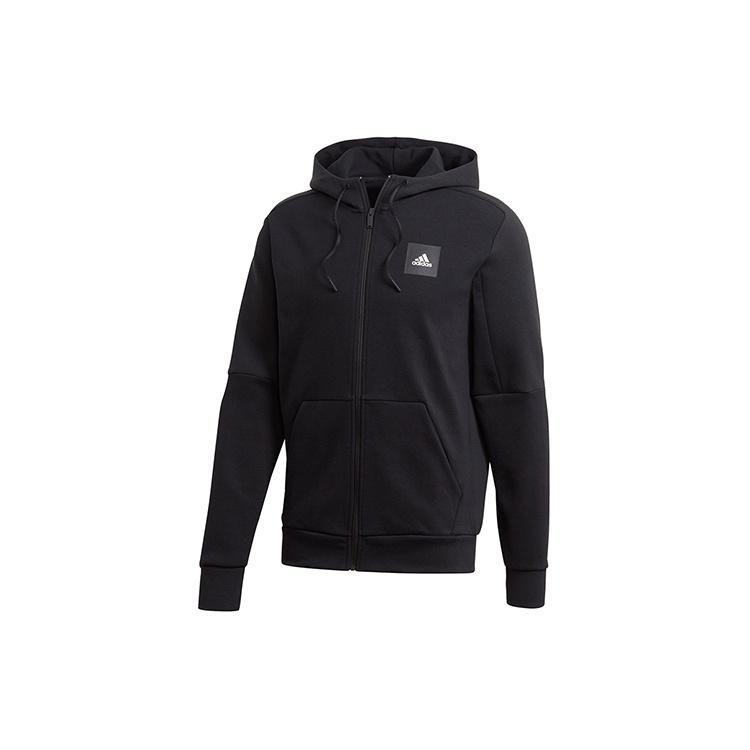 adidas Mhs Fz Sta Sports Hooded Knitted Jacket  Black  Men s FR7158 L