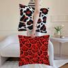 Pattern Trendy Leopard Print Texture Cushion Cover Washable Linen Pillowcase Soft For Sofa Bed Cozy Home Room Decor