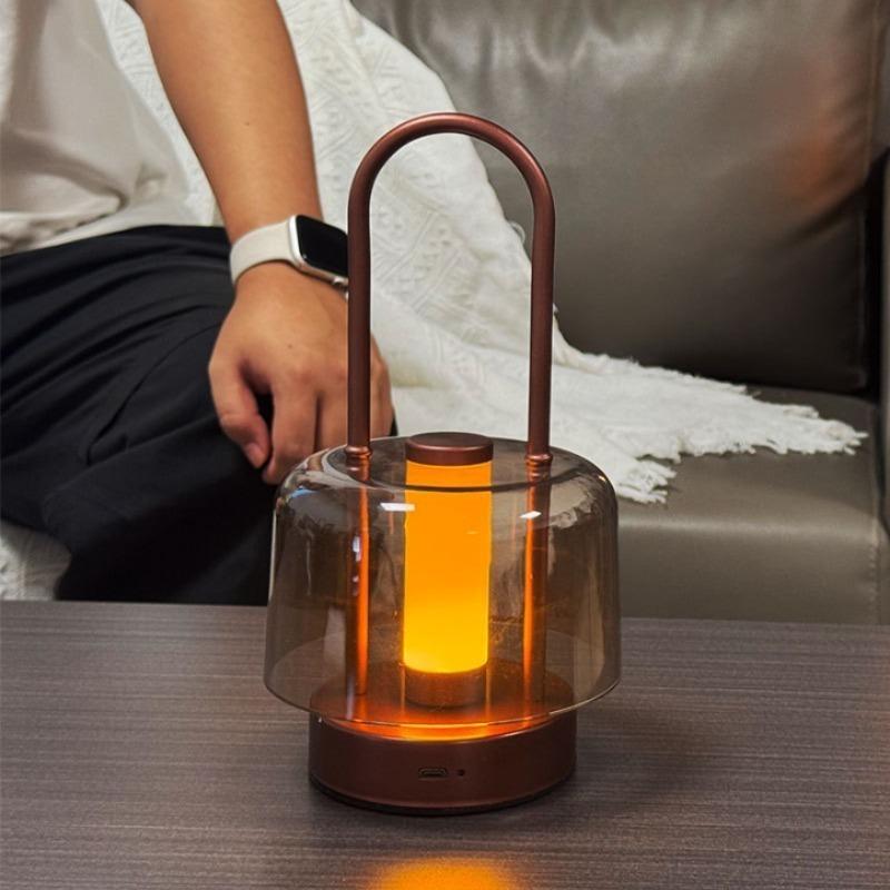 Retro Nordic Desk Lamp Rechargeable Indoor Desk Lamp Camping Lamp Camping Night Lamp Reading Home Decoration