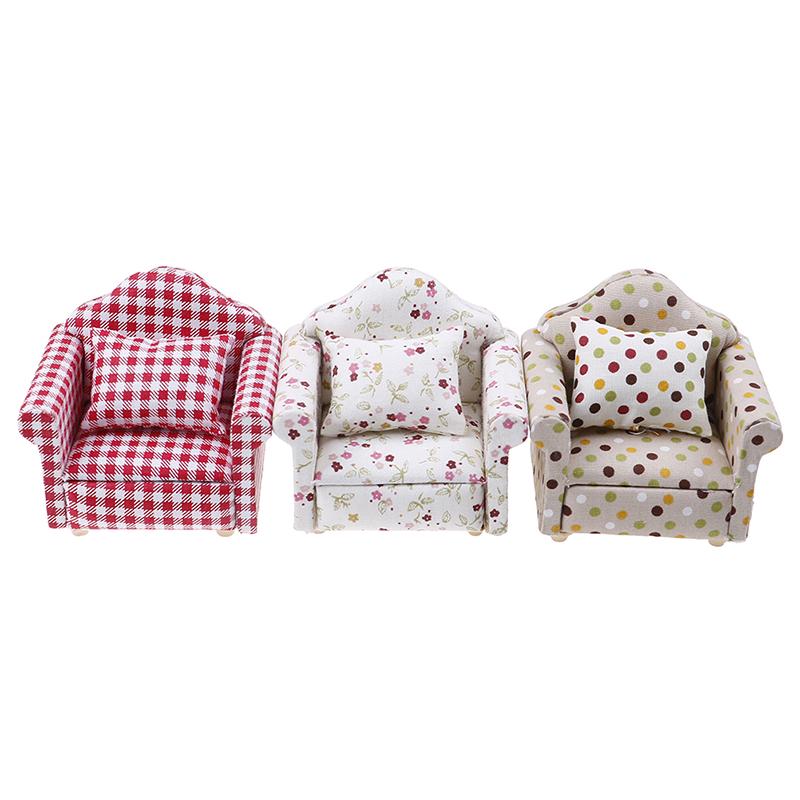 1Pc 1:12 Mini Dolls Dollhouse Furniture Chair Sofa Furniture For Doll House Toy