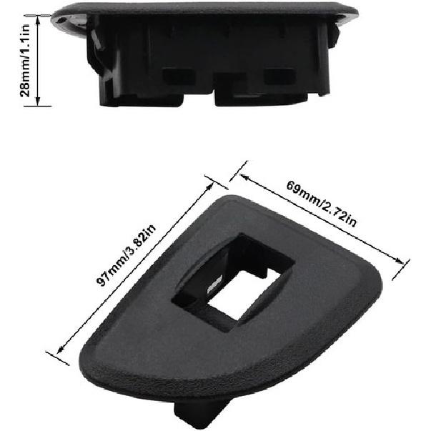 Window Switch Bezels 2PCS Black Rear Left & Right Side Compatible with Sierra Si