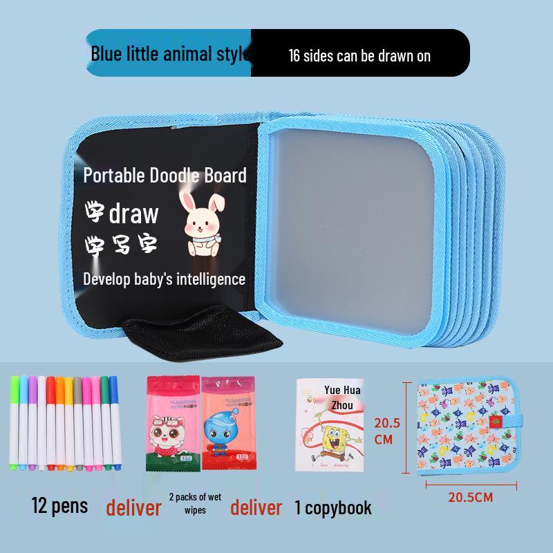 Portable Children's Drawing and Coloring Board - Reusable, Erasable, and Compact Toy for Kids