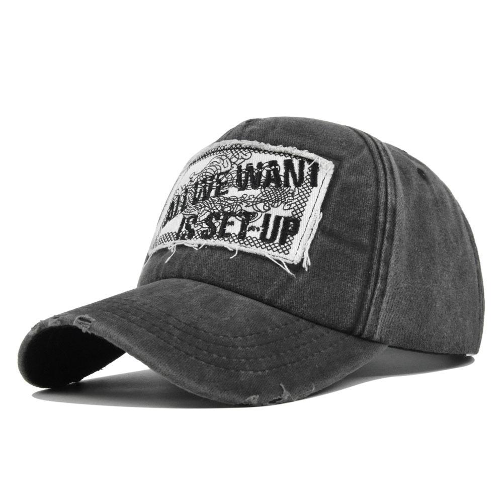 All retro stereoembroider baseball cap patch embroidered peaked cap washed distressed truck cap Adjustable