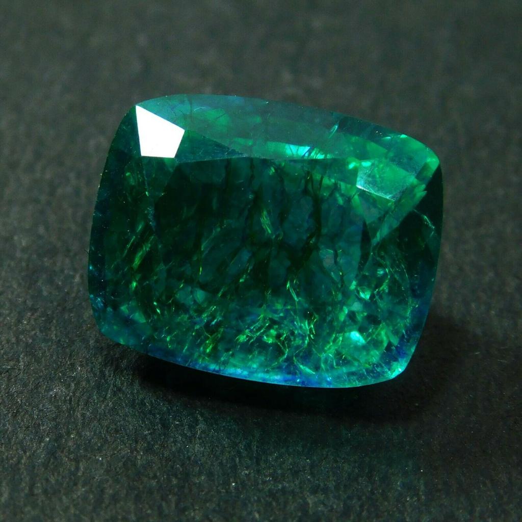Natural 10.56 Ct Colombian Emerald CERTIFIED Cushion Cut Green Loose Gemstone m-25 008 004