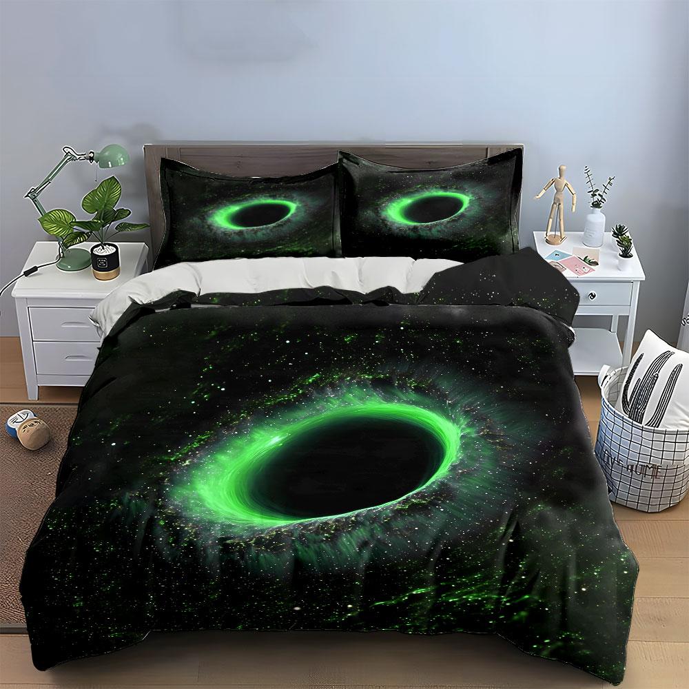 Galaxy Themed Decorative Set Multiple Sizes Kid'S And Adults' Bedroom Exquisite 3Pc Bedding Set, Gift