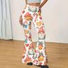 Women's Christmas Printed High Waisted Flared Yoga Pants Casual Slim Fit Everyday Wear