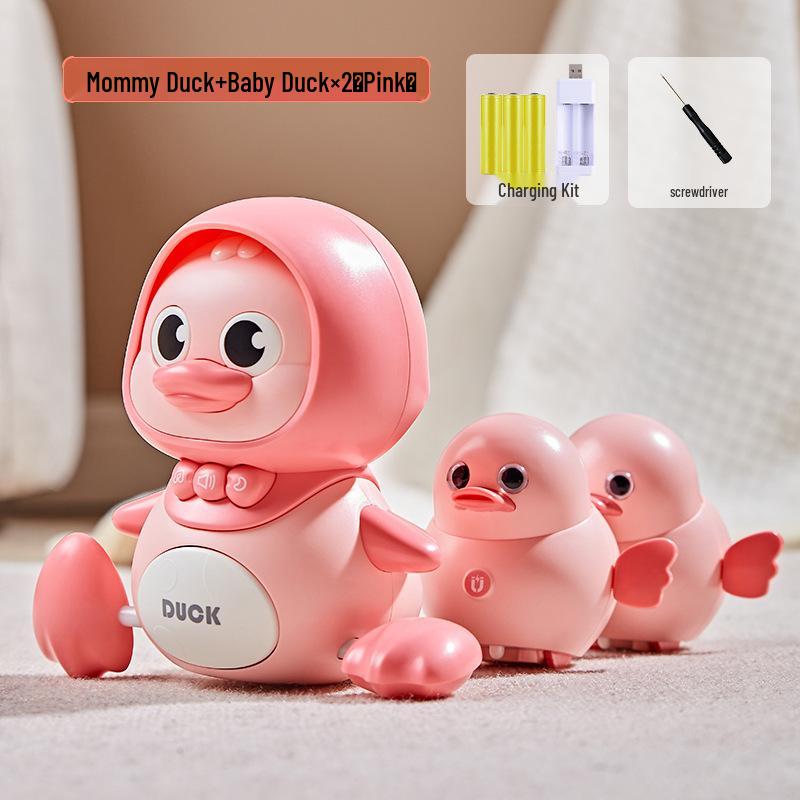 Child's Musical Duck Crawl & Light-Up Rocker Toy Set
