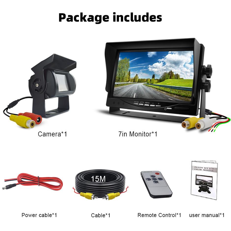 

Автомобильная ИК-камера заднего вида с 4-контактным разъемом, цветной ЖК-монитор заднего вида с диагональю 7 дюймов для автобусов, грузовиков, автофургонов, пикапов, автофургонов, фургонов, фур