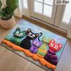 Kleurrijk Viltstijl Kattenprint Entree Deurmat Antislip Duurzaam Makkelijk Schoon te Maken Vloerkleed voor Kinderen Huisdecoratie