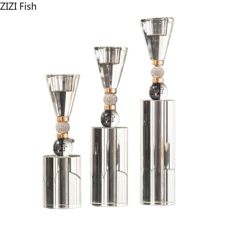 Minimalistischer transparenter Kerzenhalter Ornamente Kreativer Glas-Kerzenständer Schreibtischdekoration Wachsschmelz-Brenner Heim-Aroma-Behälter