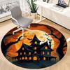 1pc Haunted House Moonlit Night Office Round Area Rug, Under Office Chairs Bedroom Living Room Home Decor, Room Deco, Available in Various Sizes