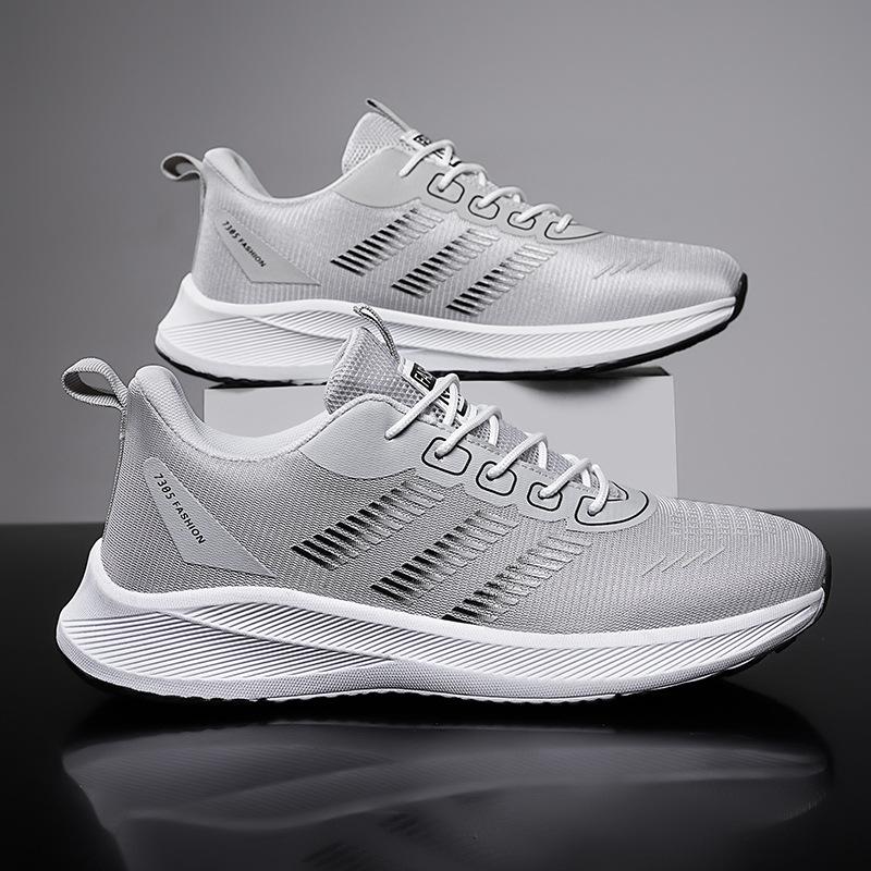 Sneakers men's new fashion breathable mesh casual shoes lightweight cushioning running shoes men's shoes