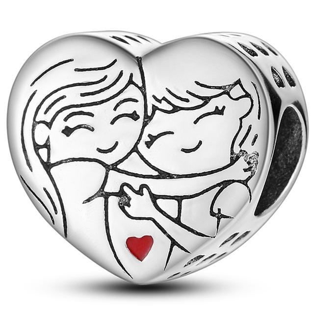 925 Silver Heart Silver Series Pendant Charm Beads Fit Original Bracelet Necklace For Women Diy Making Jewelry Gift
